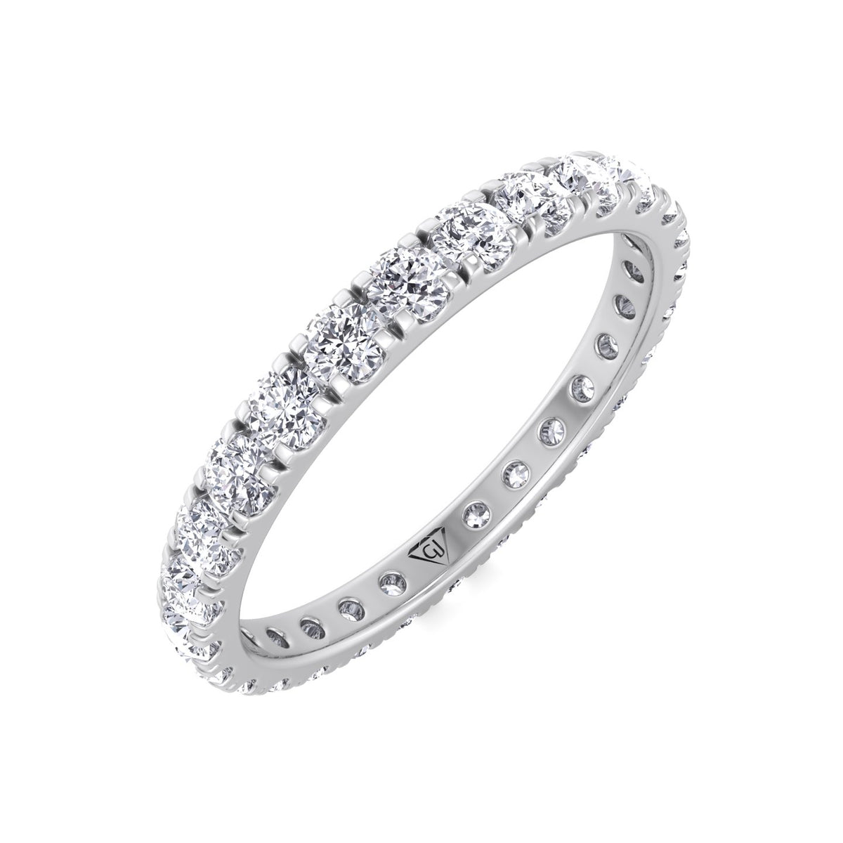 Super Deal - 1.00CT T.W Round Brilliant VS2 Clarity, G Color Natural Diamond Eternity Band U-Prong Setting - Gem Jewelers Co