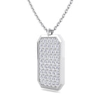 Vito - Diamond Dog Tag Pendant Necklace - Gem Jewelers Co