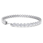 Elaria - East to West Heart Shape Bezel Set Natural Diamond Tennis Bracelet - Gem Jewelers Co