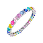 Luccia - Multi-Color Gemstones Eternity Band - Gem Jewelers Co