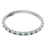 Estelle - Natural Diamond & Emerald Tennis Bracelet - Gem Jewelers Co
