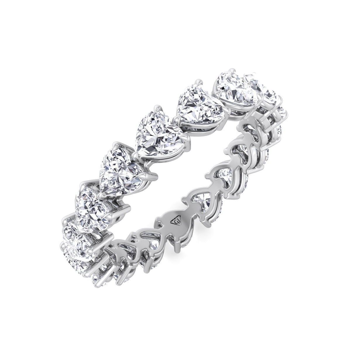 Mariza - Heart Shape Diamond Eternity Band - Gem Jewelers Co