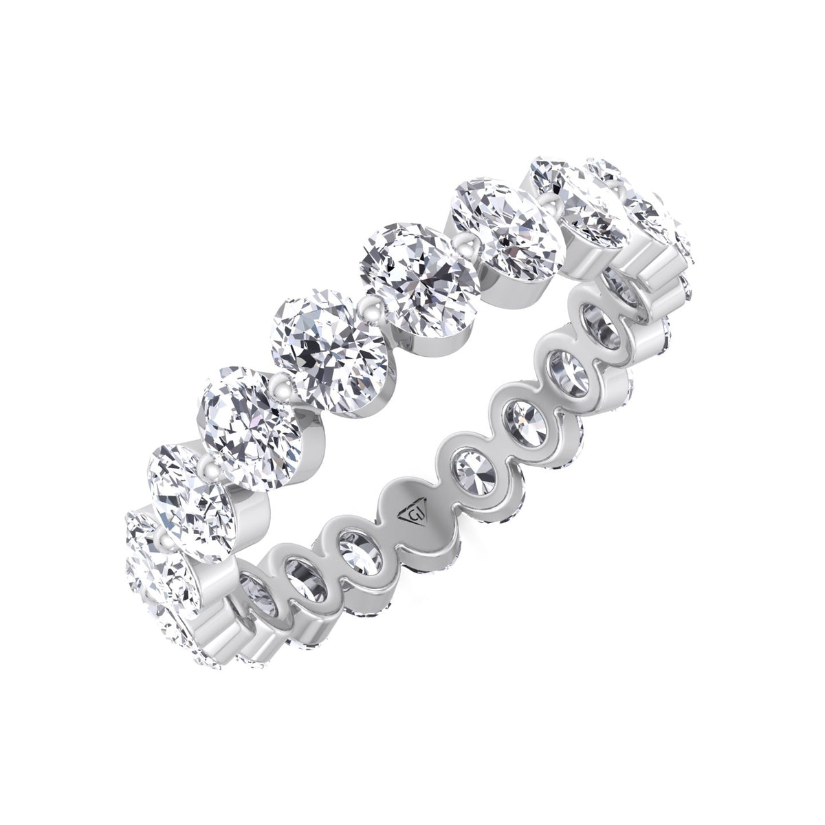 Marlo - Floating Oval Shape Diamond Eternity Band - Gem Jewelers Co