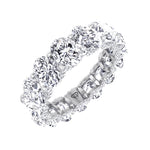 Frances - Oval Cut Diamond Eternity Band With Invisible Halo - Gem Jewelers Co