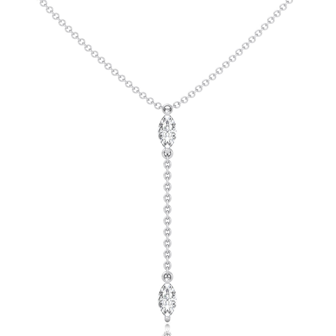 .50CT Marquise Shape Natural Diamond Lariat Necklace