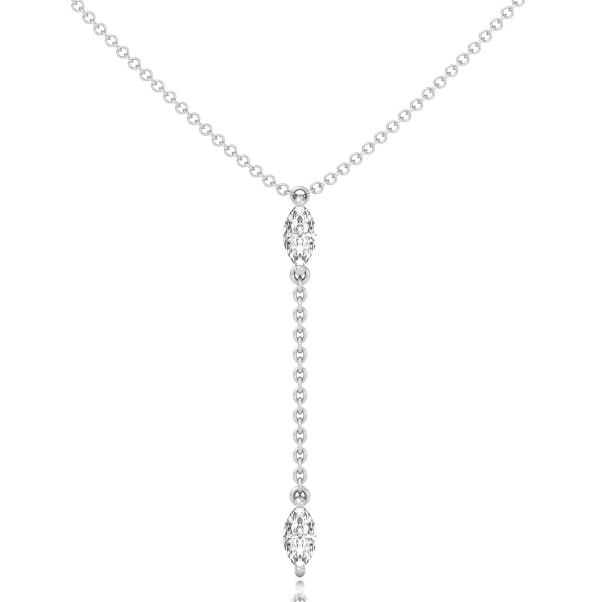 .50CT Marquise Shape Natural Diamond Lariat Necklace