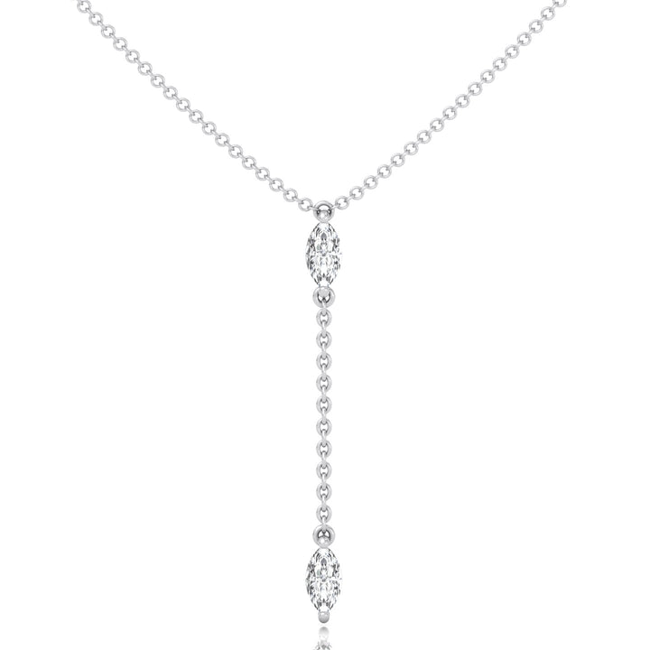 .50CT Marquise Shape Natural Diamond Lariat Necklace