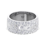 Cellini - Wide Natural Diamond Cigar Band - Gem Jewelers Co