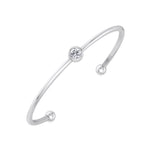 Ciella - Bezel Set Natural Diamond Solitaire Bangle - Gem Jewelers Co