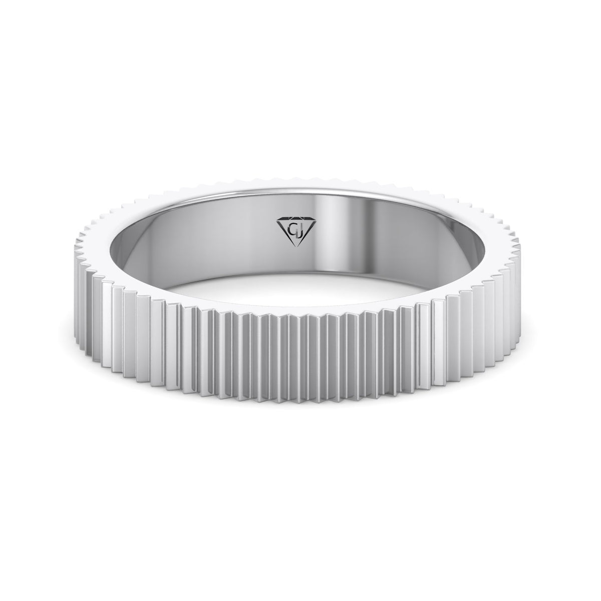 Franco - Unisex 5mm Fluted Gold Band - Gem Jewelers Co