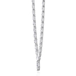 Pear Shape Natural Diamond Tennis Necklace White Gold