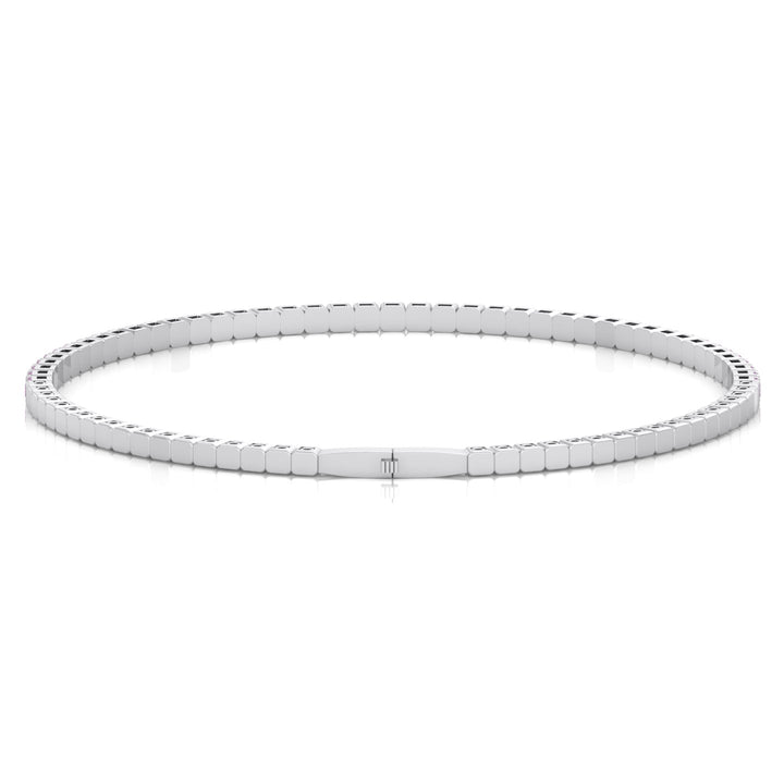 Flexible Natural Pink Sapphire Bangle 14K Solid Gold