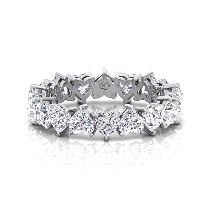 North South Heart Shape Natural Diamond Eternity Band