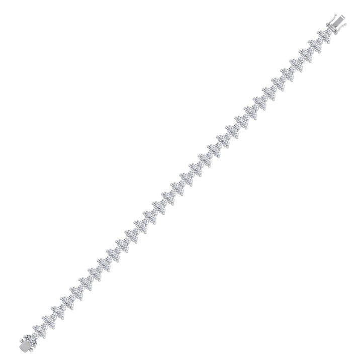 Natural Diamond Trio Tennis Bracelet White Gold 
