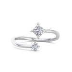 Ora - Princess & Round Cut Diamond Stackable Ring - Gem Jewelers Co