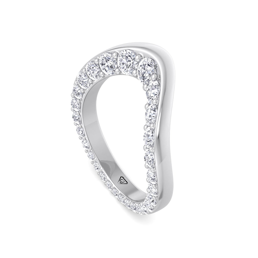 Natural Diamond Invisible Halo Eternity Band White Gold 