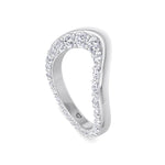 Natural Diamond Invisible Halo Eternity Band White Gold 