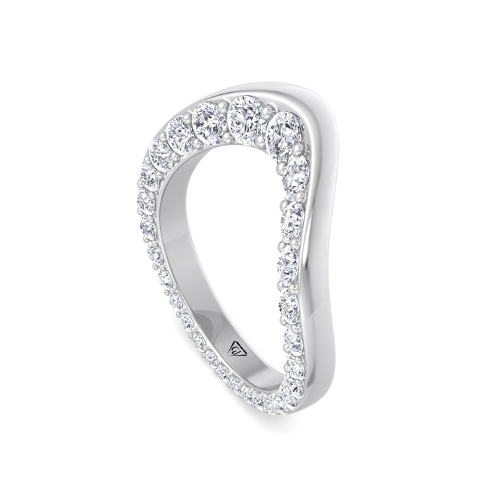 Natural Diamond Invisible Halo Eternity Band White Gold 