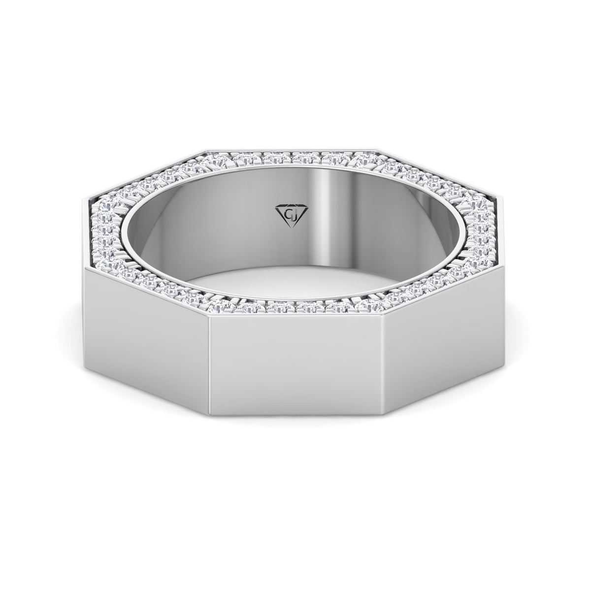 Enrico - Hidden Diamond Wedding Band - Gem Jewelers Co