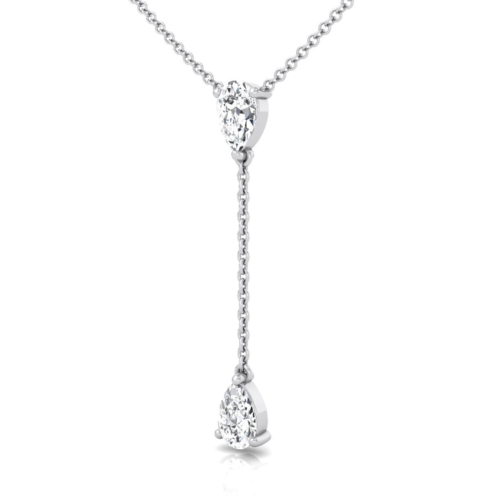 .50CT Pear Shape Natural Diamond Lariat Necklace