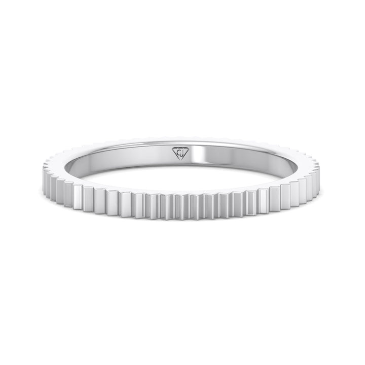 Franco - Unisex 2mm Fluted Gold Band - Gem Jewelers Co