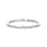Myra - 5 Stone Round Diamond Dainty Ring Single Prong - Gem Jewelers Co