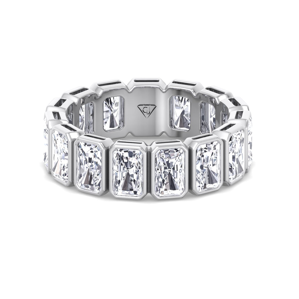 Griseldi - Radiant Shape Bezel Set Diamond Eternity Band - Gem Jewelers Co