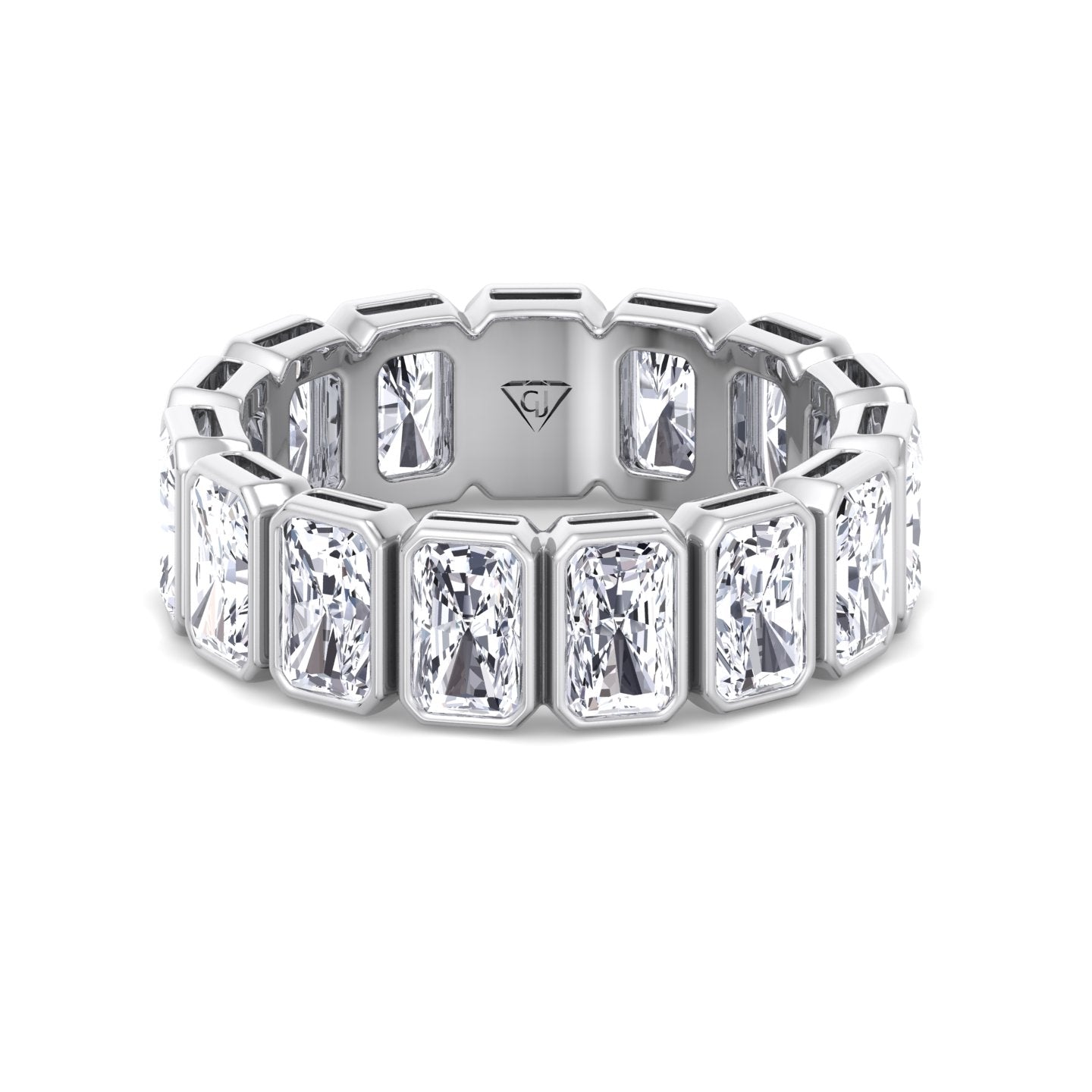Griseldi - Radiant Shape Bezel Set Diamond Eternity Band - Gem Jewelers Co
