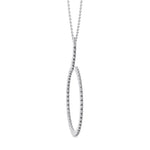 4.8CT T.W. Circle Swirl Pendant with Marquise Shape White Gold 18K