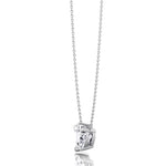 Toi Et Moi --Emerald & Heart Shape --Natural Diamond Pendant-14K-18K-1CT-2CT-White Gold