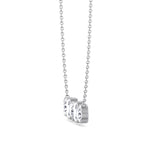 Carina - Three Shape Natural Diamond Pendant Necklace in Bezel Setting - Gem Jewelers Co