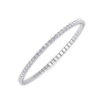 Flexible Tennis Bracelet -14K-6CT-White Gold