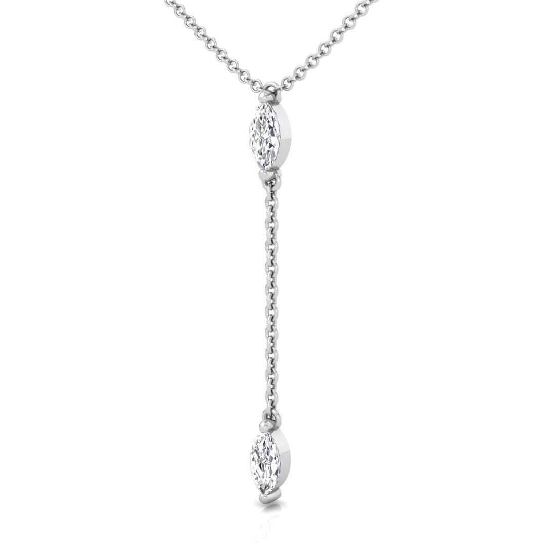 .50CT Marquise Shape Natural Diamond Lariat Necklace