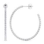 Clara - 6.2CT Round Diamond Inside Out Hoops - Gem Jewelers Co