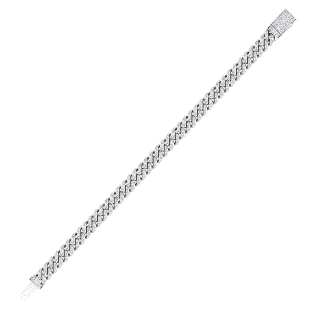 3CT Natural Diamond Cuban Link Bracelet ( 5.5mm )