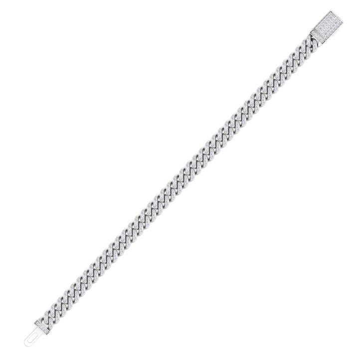 3CT Natural Diamond Cuban Link Bracelet ( 5.5mm )