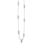 Multi Shape Natural Diamonds By The Yard Necklace White Gold 18K