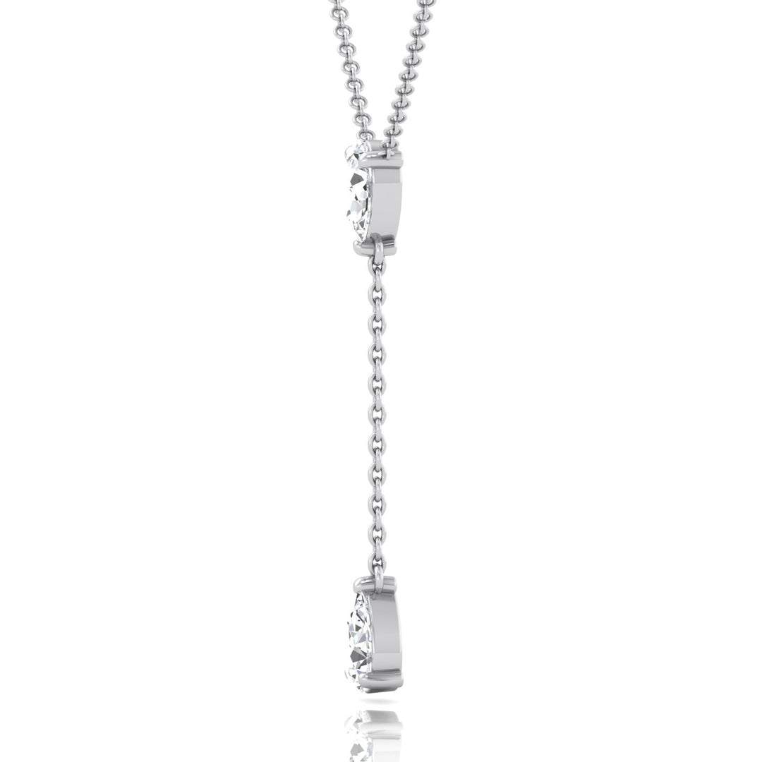 .50CT Pear Shape Natural Diamond Lariat Necklace