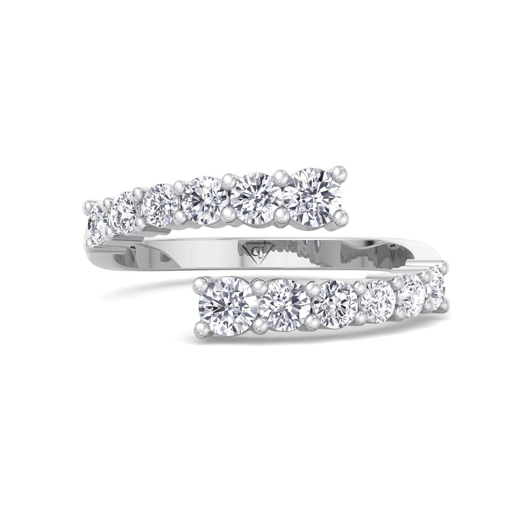 Elvera - Graduated Round Cut Diamond Wrap Ring