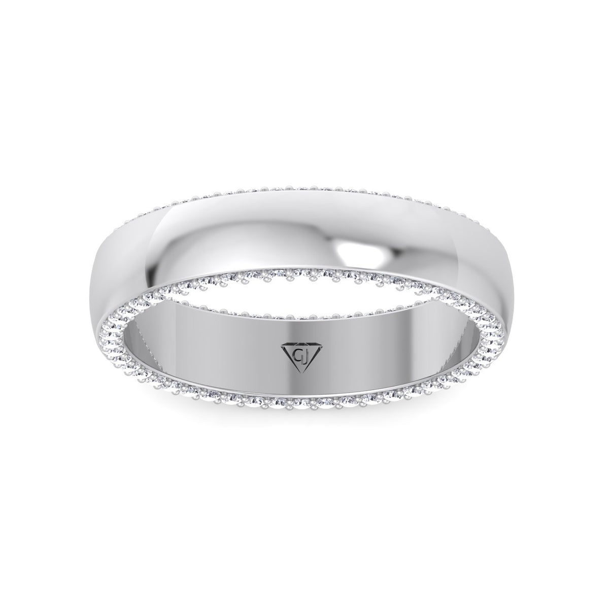 White Gold 0.52CT Hidden Diamond Halo Band