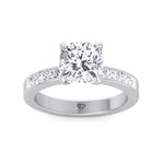 White Gold Cushion Shape Diamond Engagement Ring