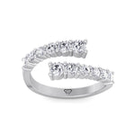 White Gold Graduated Round Cut Diamond Ring