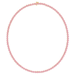 Bezel Set Natural Pink Sapphire Tennis Necklace YG
