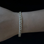 5.5mm natural diamond Cuban link bracelet