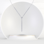 Natural Eternity Style Diamond Lariat  Necklace