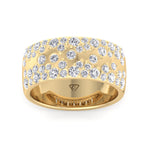 Cellini - Wide Natural Diamond Cigar Band - Gem Jewelers Co
