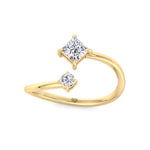 Ora - Princess & Round Cut Diamond Stackable Ring - Gem Jewelers Co