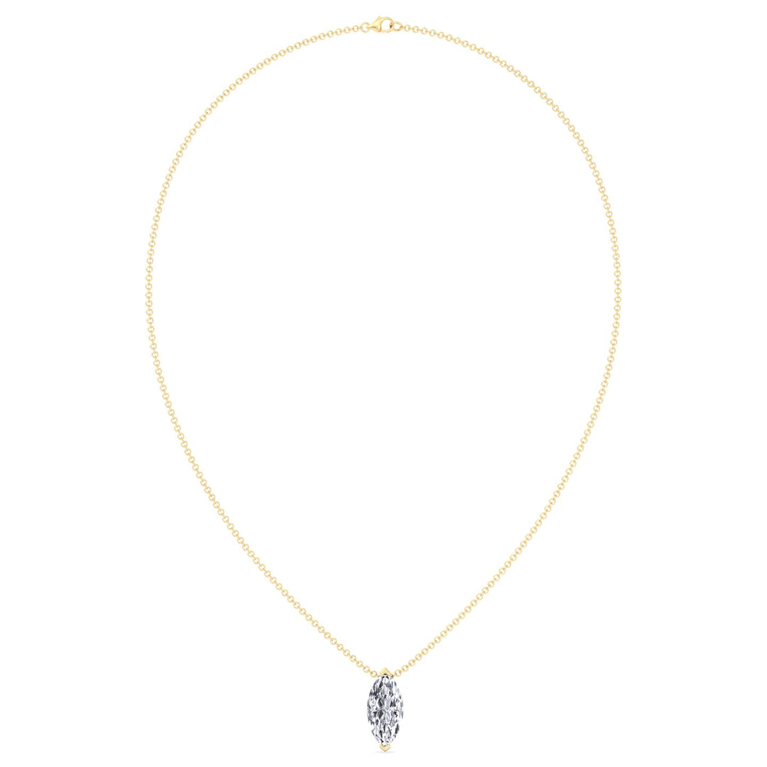 Marquise Shape Natural Diamond Pendant