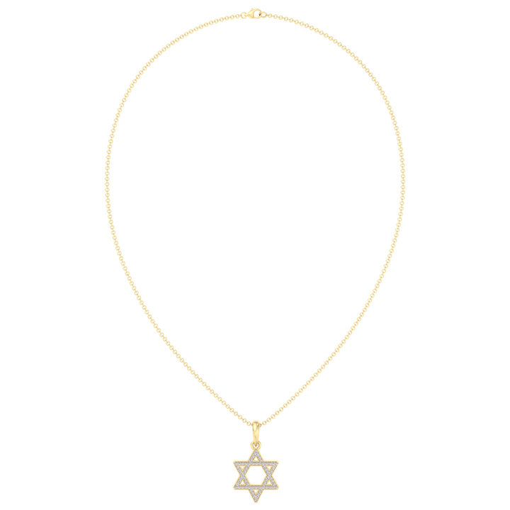 .35CT Star Of David Pendant Natural Diamond Pendant Necklace