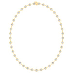 Bezel Set Round Natural Diamond Bar Necklace Yellow Gold 14K 18K